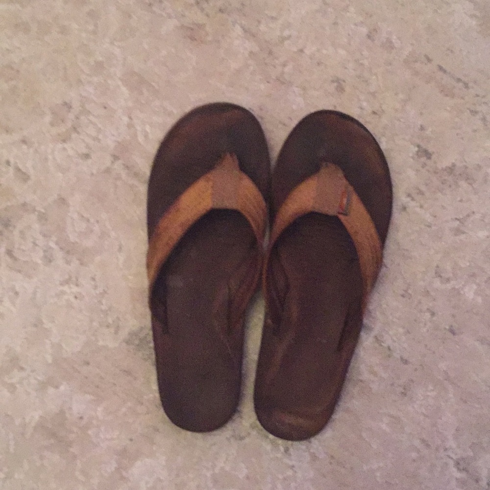 Rainbow flip flops
